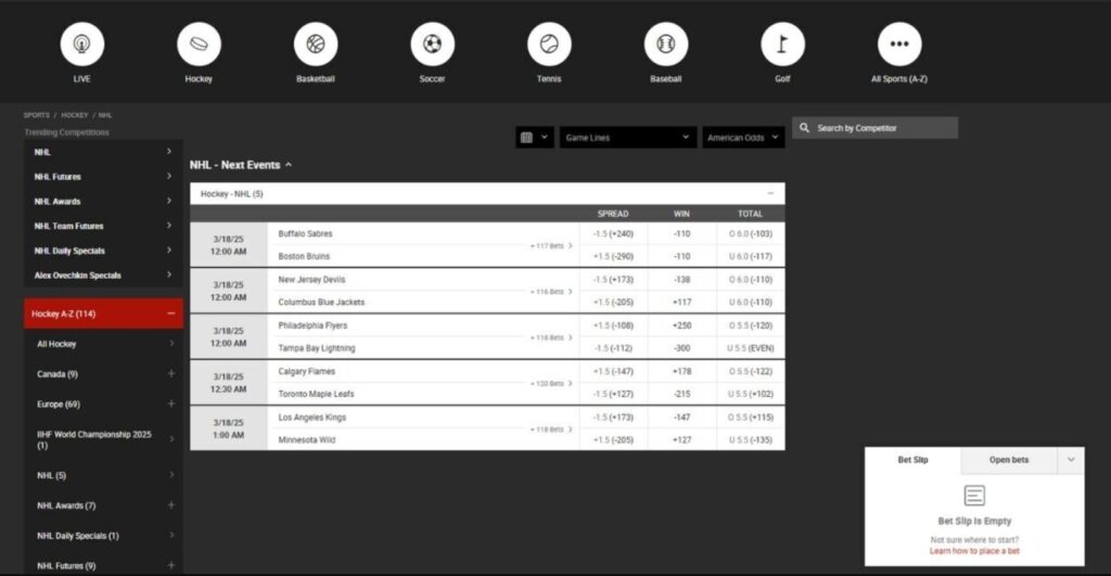 bodog casino betting